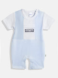 Moms Love Infant Boys Checked Pure Cotton Romper
