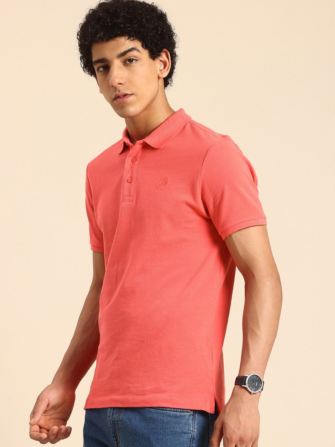Being Human Polo Collar Pure Cotton T-shirt