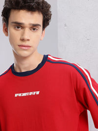 HRX by Hrithik Roshan Stripe Detail Relaxed Lifestyle T-shirt