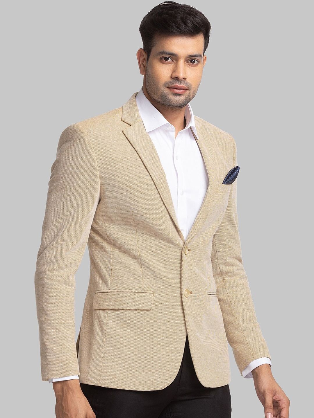 Park Avenue Self Design Single-Breasted Active Fit Casual Blazer