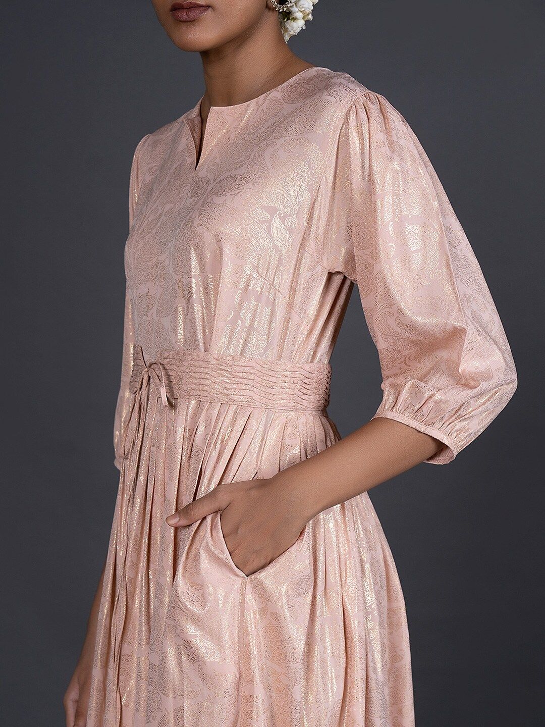 W Pink Ethnic Maxi Maxi Dress