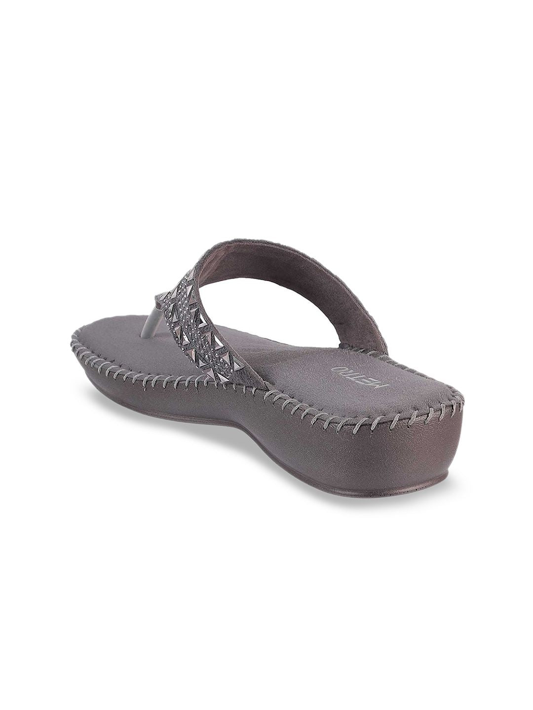 Metro Embellished Open Toe Comfort Heels