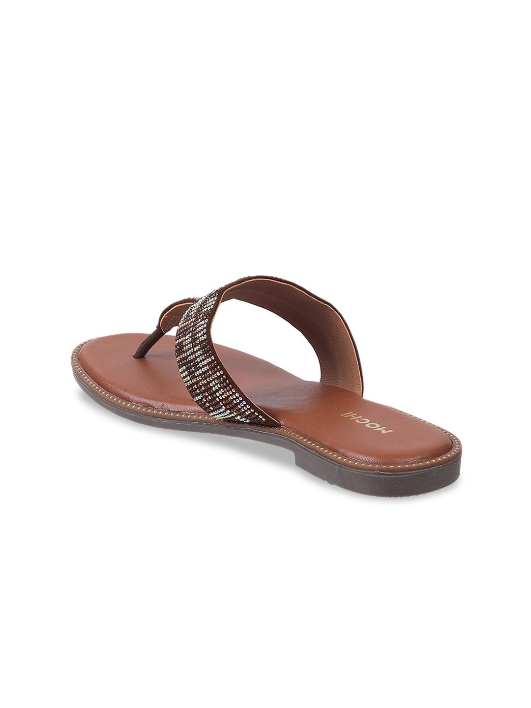 Mochi Embellished Open Toe Flats