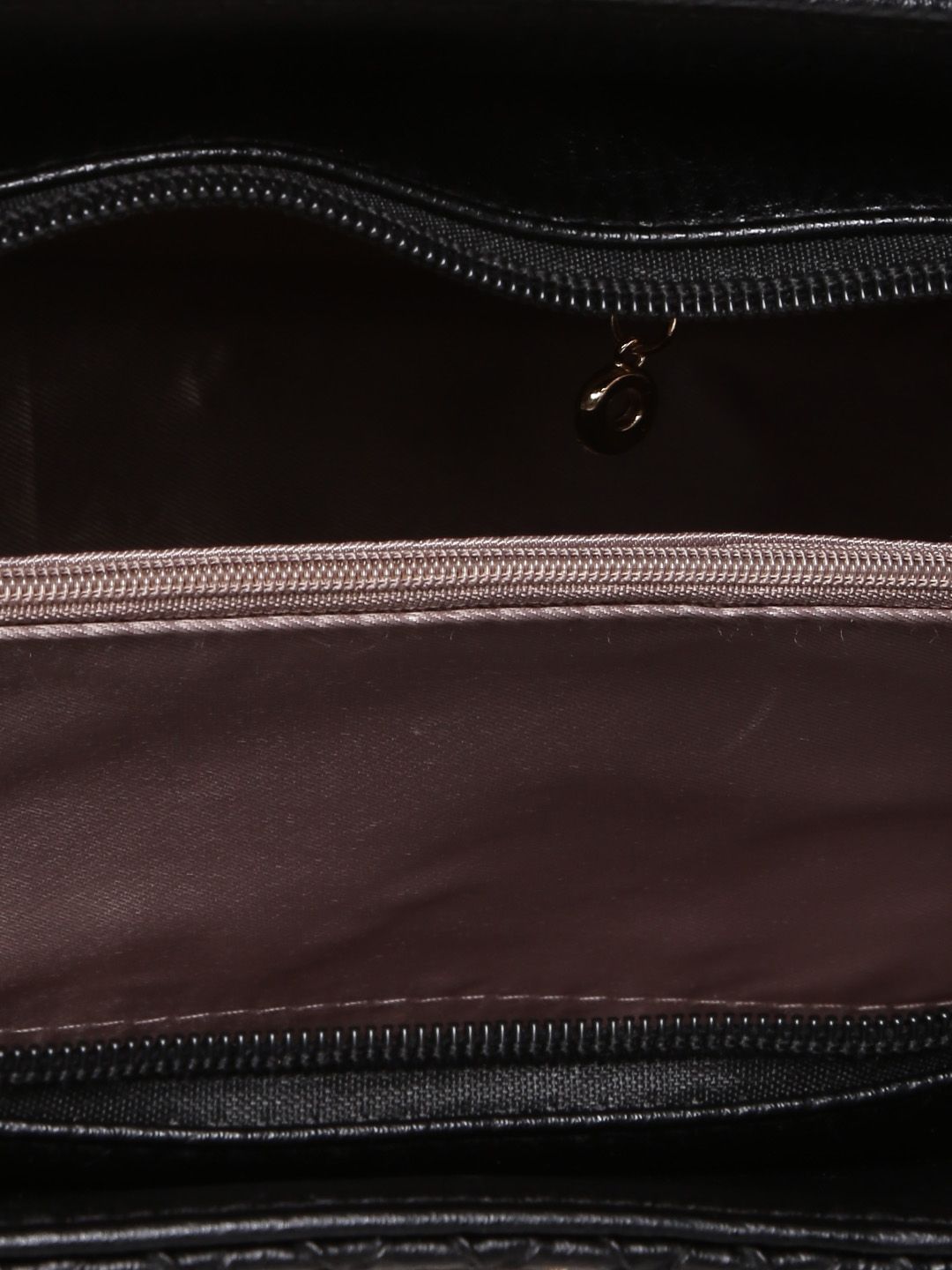 Lino Perros Black Basket Weave Patterned Handbag