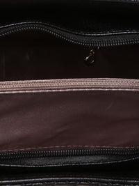 Lino Perros Black Basket Weave Patterned Handbag