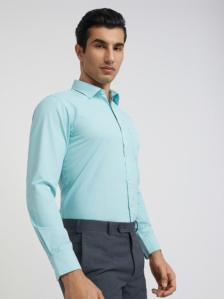Park Avenue Slim Fit Micro Checks Opaque Formal Shirt