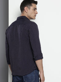 The Indian Garage Co Slim Fit Vertical Striped Casual Shirt