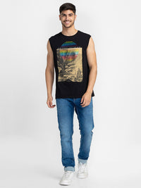 Being Human Graphic Printed Sleeveless T-shirt