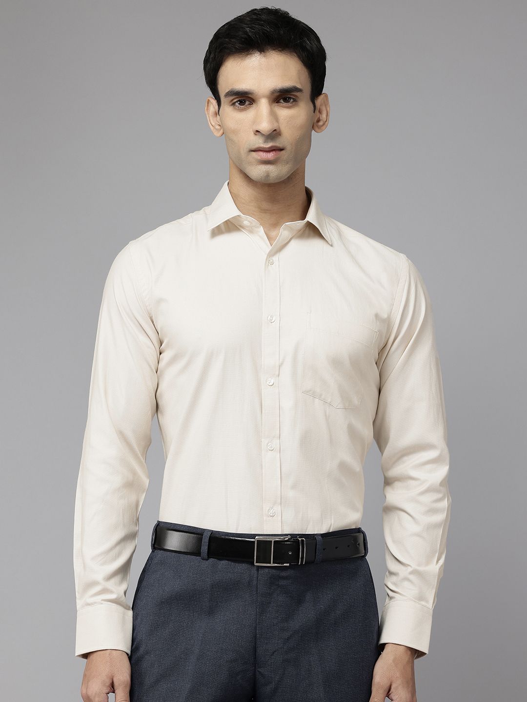 Park Avenue Textured Slim Fit Formal Shirt