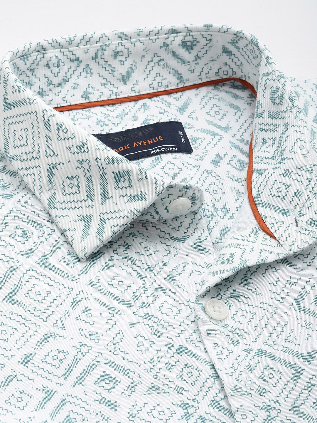 Park Avenue Pure Cotton Slim Fit Geometric Printed Casual Shirt