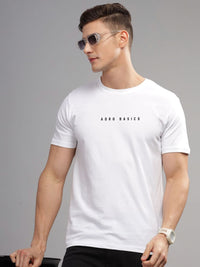 ADRO Men Typography Printed Raw Edge T-shirt