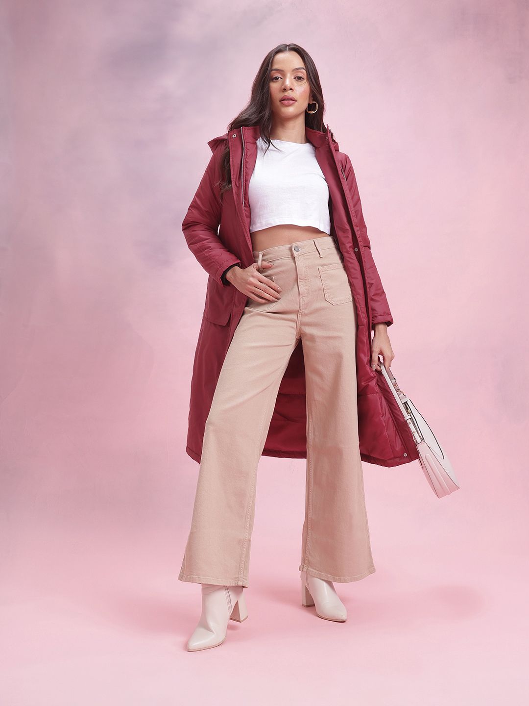 DressBerry Hooded Longline Tailored Jacket