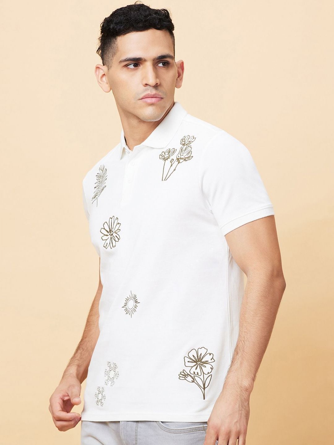 Being Human Men Printed Polo Collar T-shirt