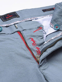 Raymond Men Textured Slim Fit Trousers