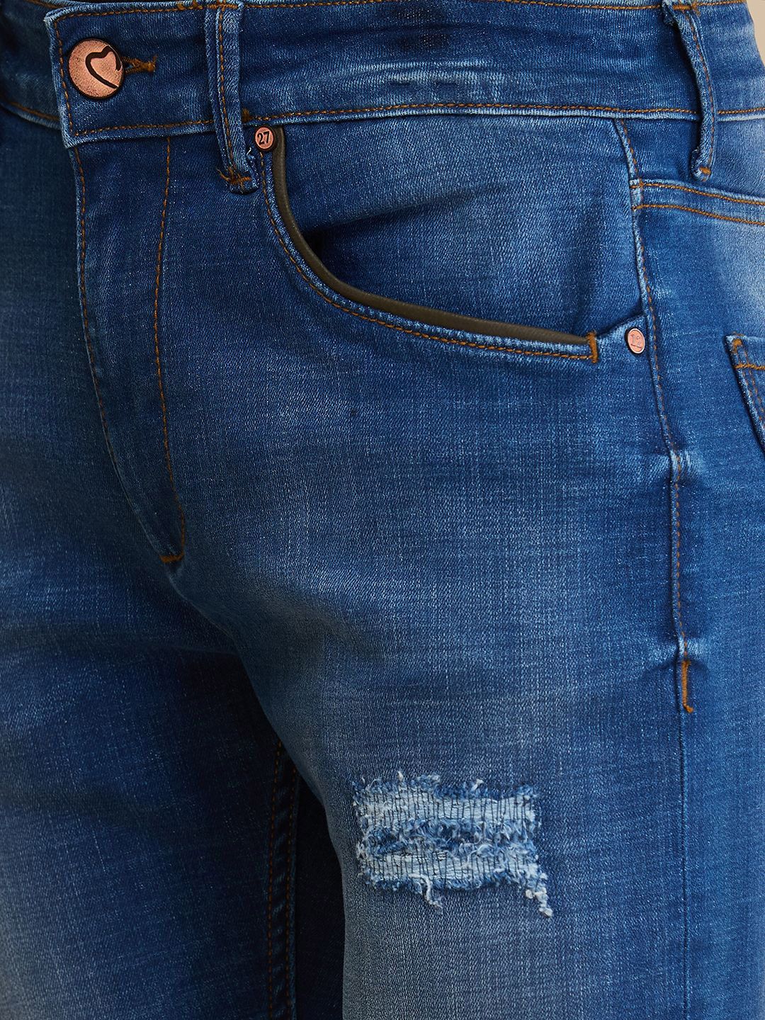 Being Human Men Slim Fit Mildly Distressed Light Fade Jeans