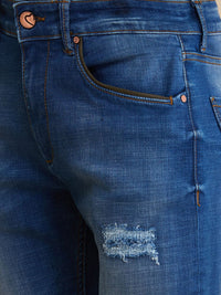 Being Human Men Slim Fit Mildly Distressed Light Fade Jeans