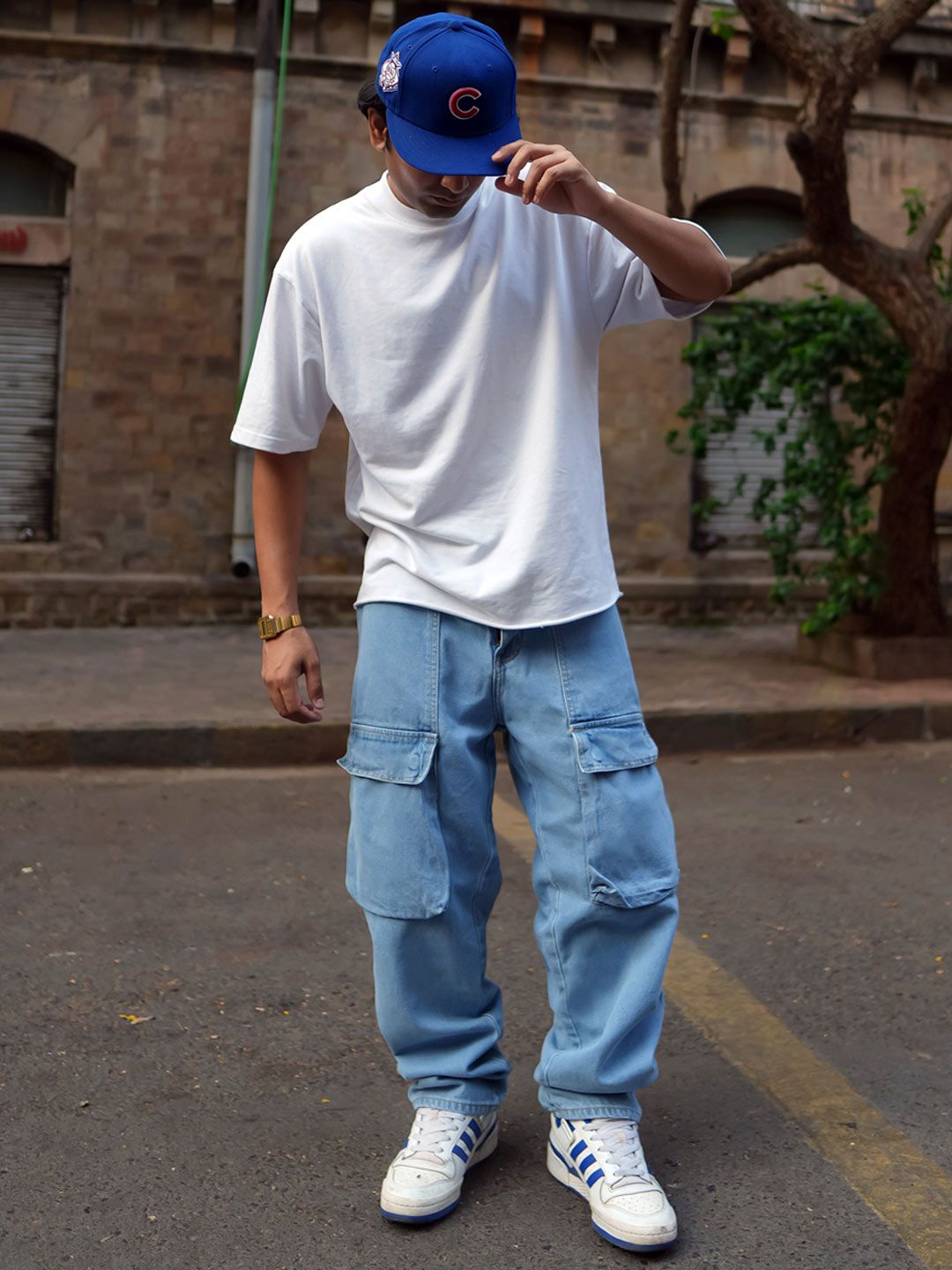 Powerlook Men Relaxed Loose Fit Cargos