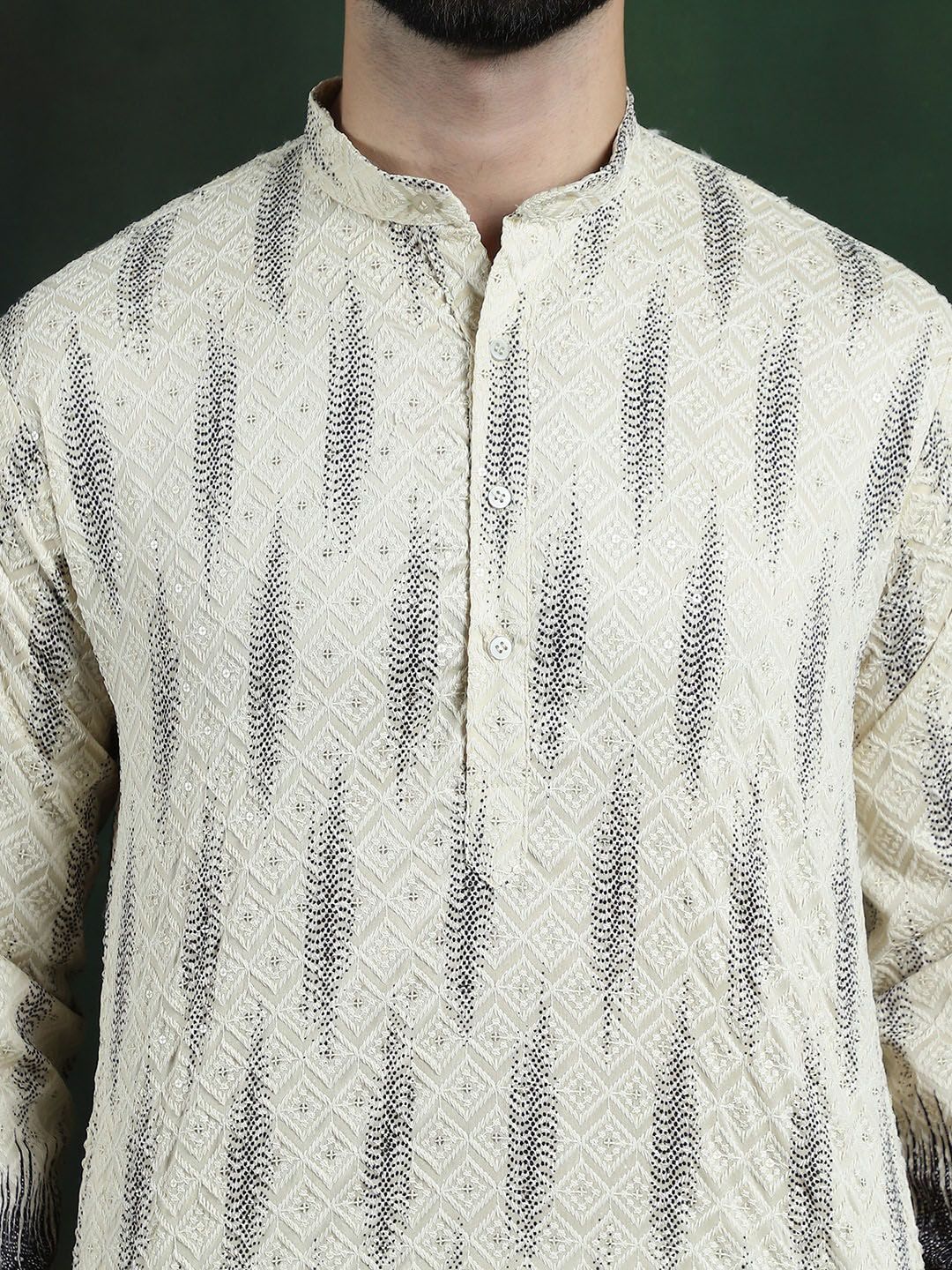 SOJANYA LUXE Sulam Biasa Benang Kerja Cotton Straigth Kurta