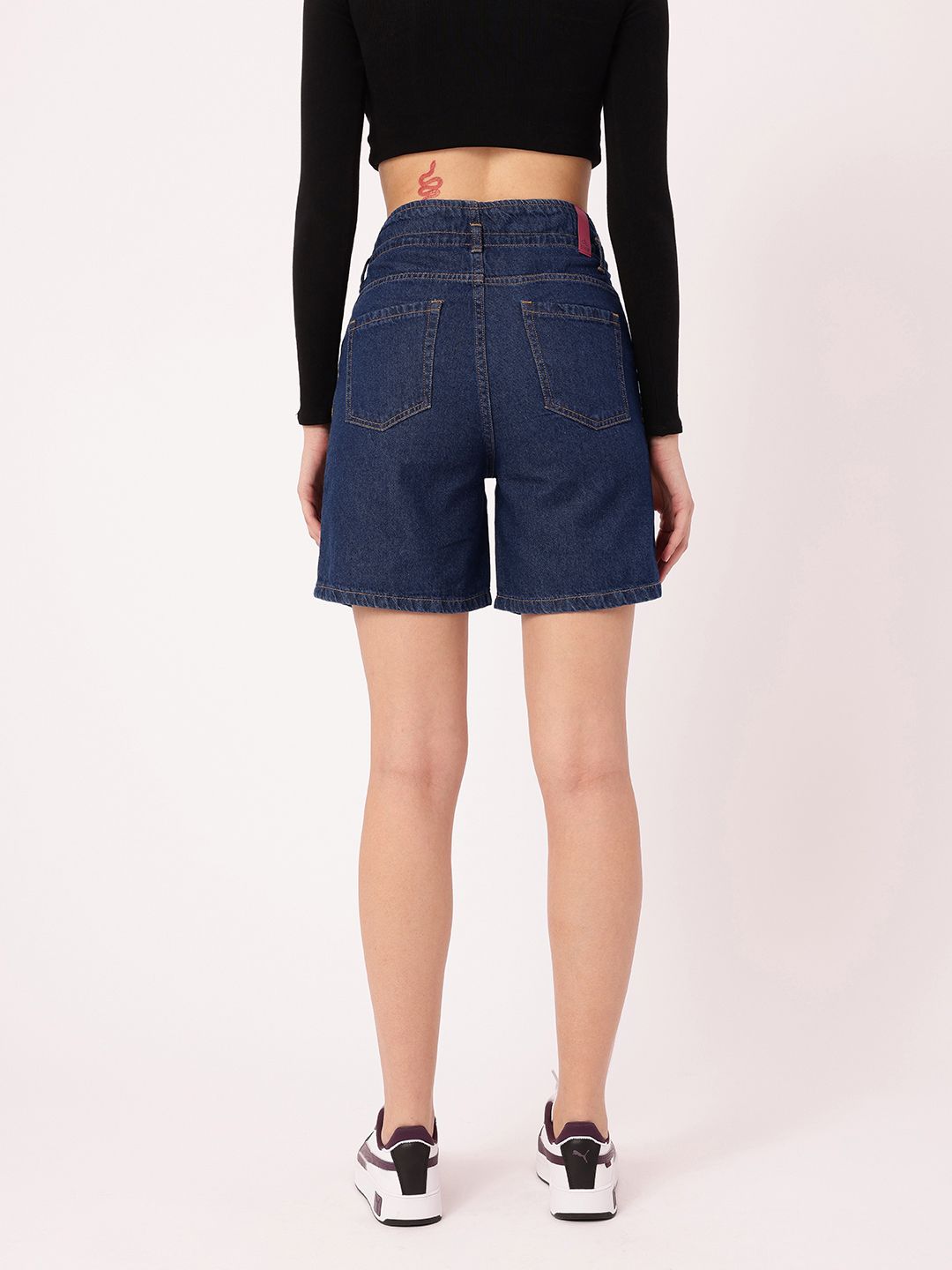 DressBerry Women Effortless Chic Casual Edge Denim Above Knee Shorts