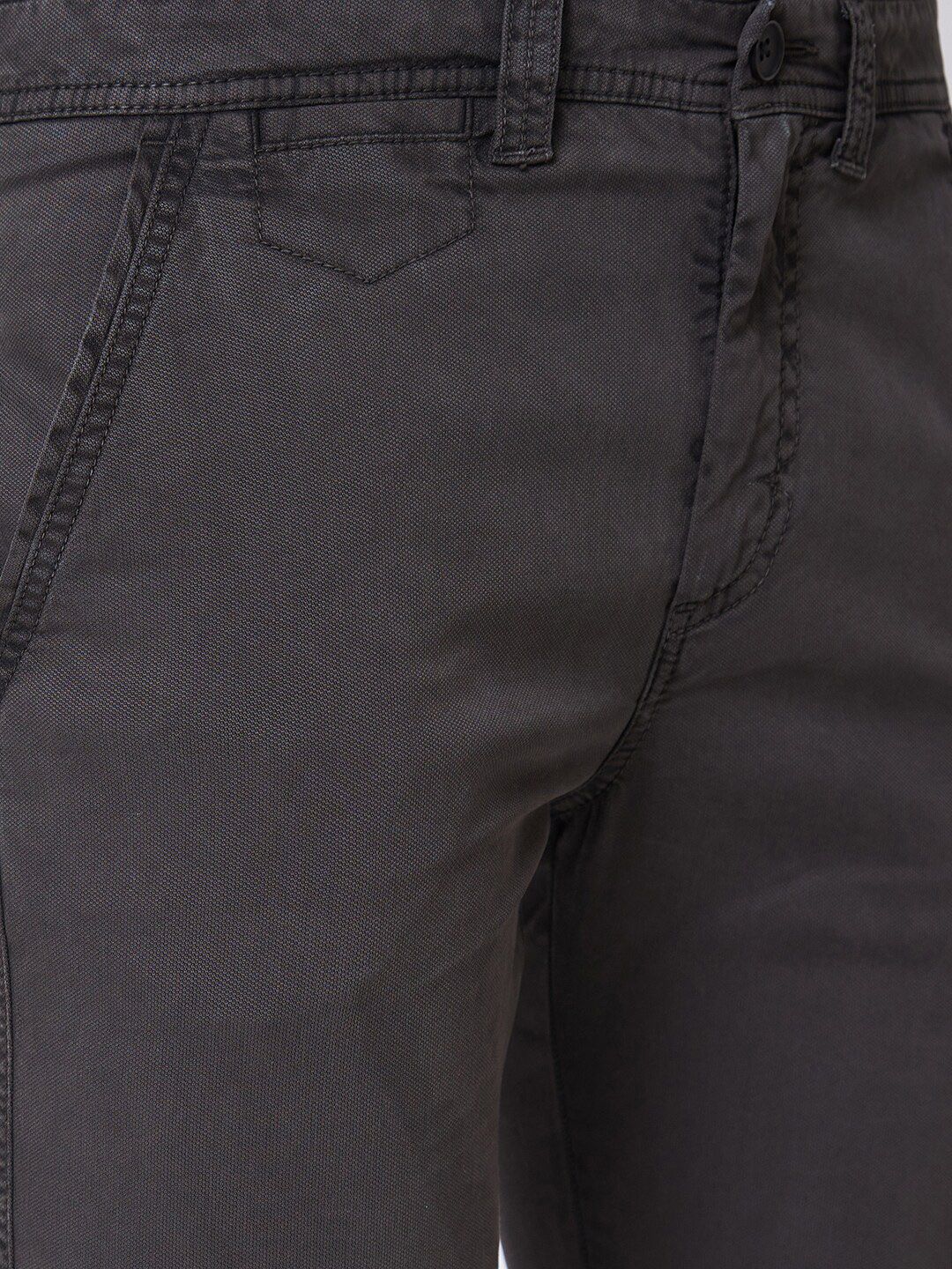SPYKAR Men Slim Fit Mid Rise Cotton Trousers