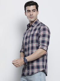 The Indian Garage Co Men Black Comfort Tartan Checked Casual Shirt