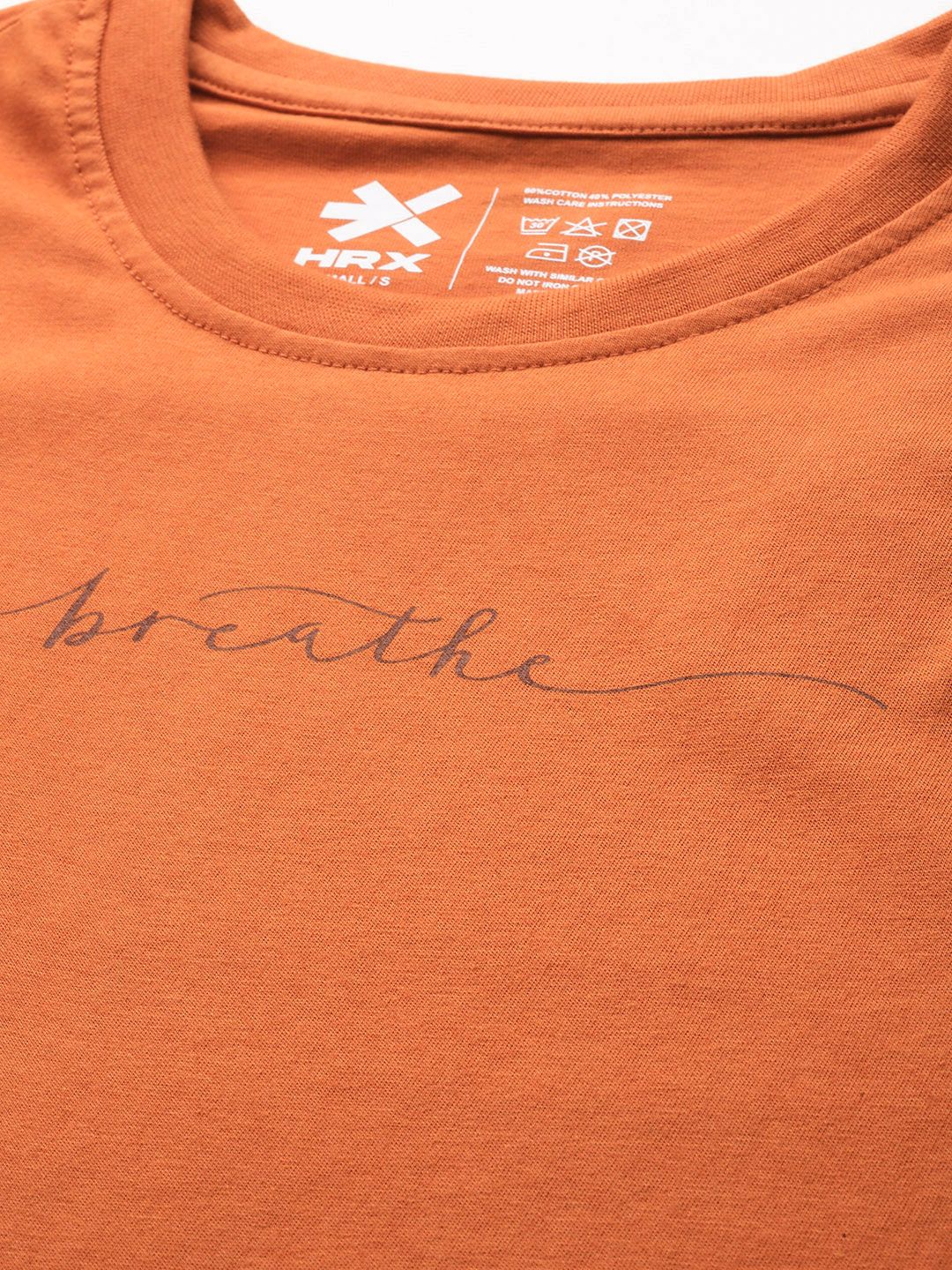HRX by Hrithik Roshan Typography Printed Waist Tie-ups Yoga T-shirt