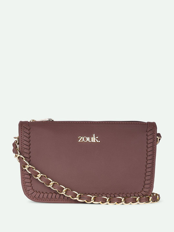 ZOUK GeoOptics Geometric Printed Baguette Handheld Bag