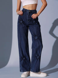 STREET 9 Women Comfort Wide Leg High-Rise Jeans