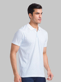 Park Avenue Geometric Printed Polo Collar Slim Fit T-shirt