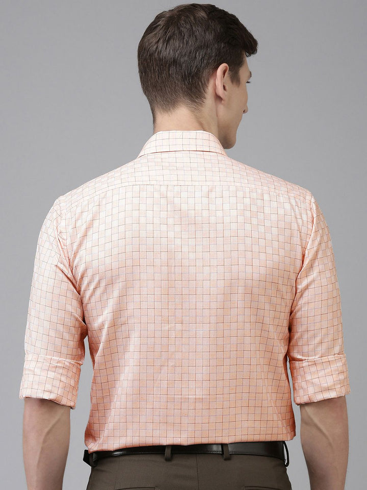 Park Avenue Slim Fit Grid Tattersall Checks Formal Shirt