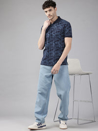 Park Avenue Abstract Printed Polo Collar T-shirt