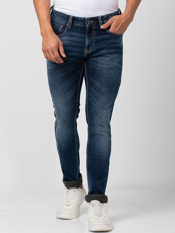 SPYKAR Men Slim Fit Low-Rise Heavy Fade Stretchable Jeans