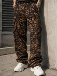 Eszett Men Printed Baggy Fit Cargos Trousers