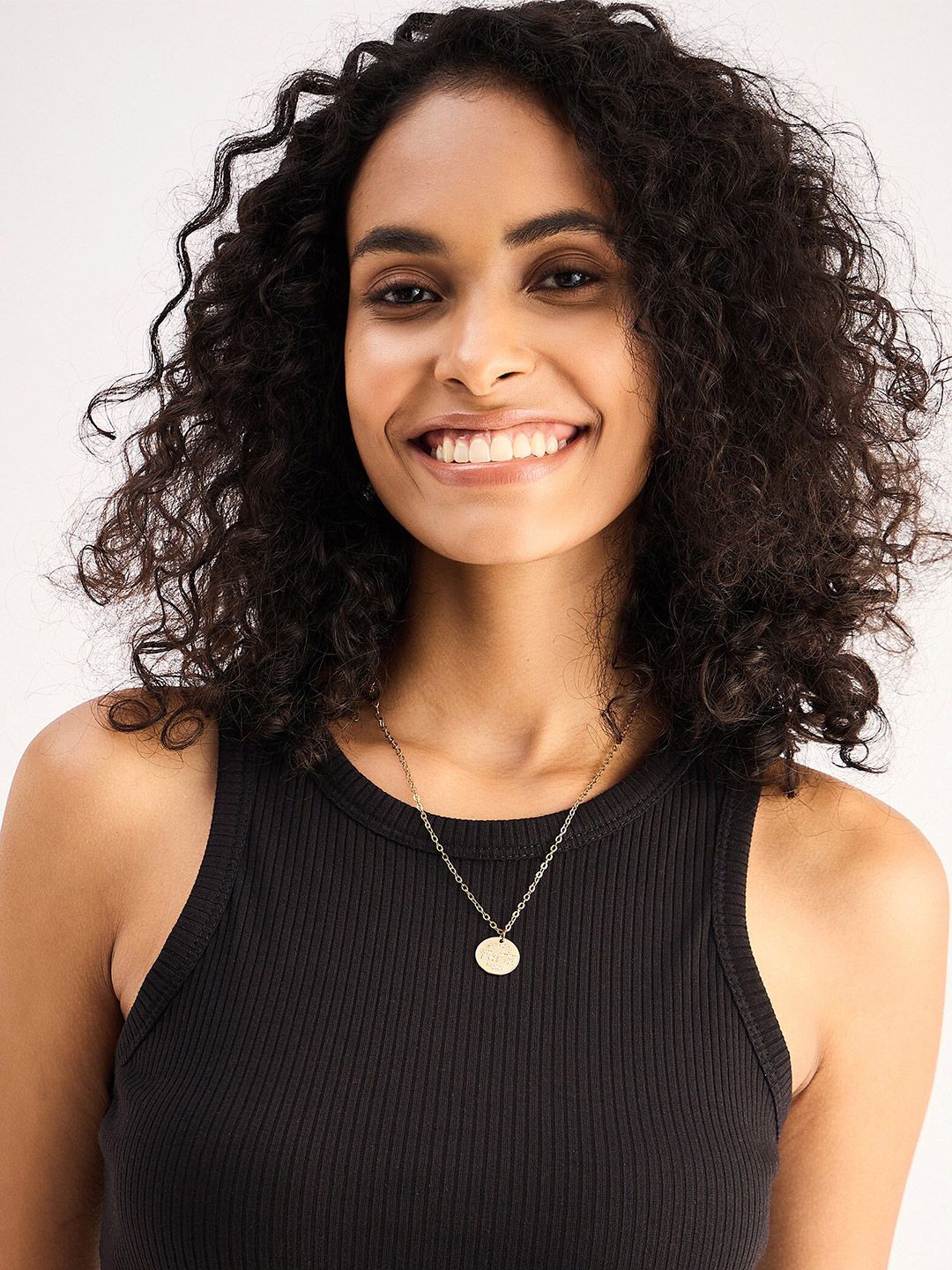 SASSAFRAS BASICS Round Neck Ribbed Cotton Top