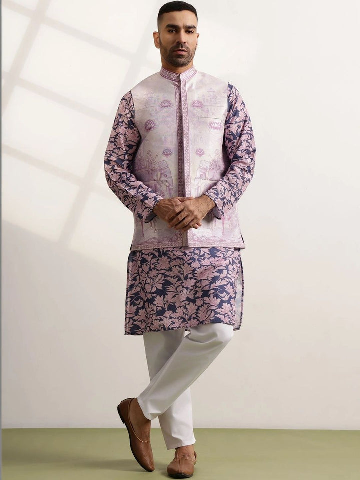 SOJANYA PLUS Woven Design Brocade Nehru Jackets