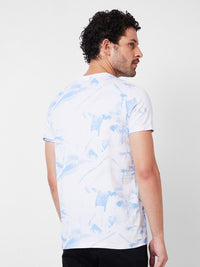 SPYKAR Abstract Printed Cotton Slim Fit T-shirt