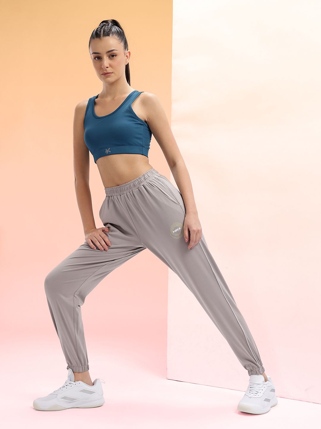 HRX by Hrithik Roshan Women Brand Logo Detail Rapid-Dry Running Joggers