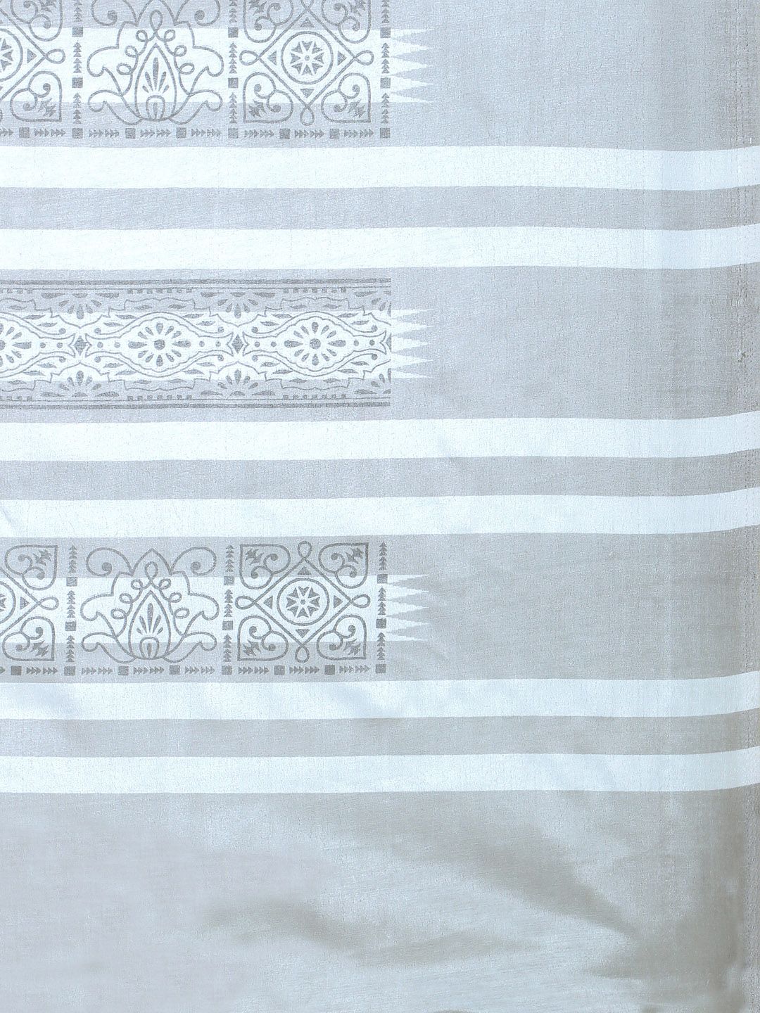 Saree mall Grey Printed Silk Blend Saree