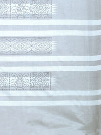 Saree mall Grey Printed Silk Blend Saree