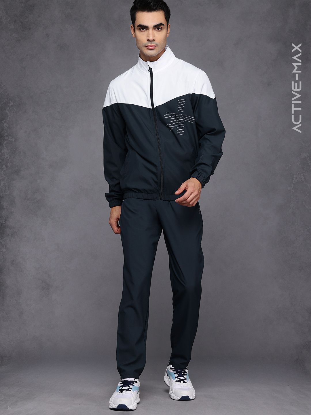 HRX by Hrithik Roshan Men Rapid-Dry Colourblocked Running Tracksuit