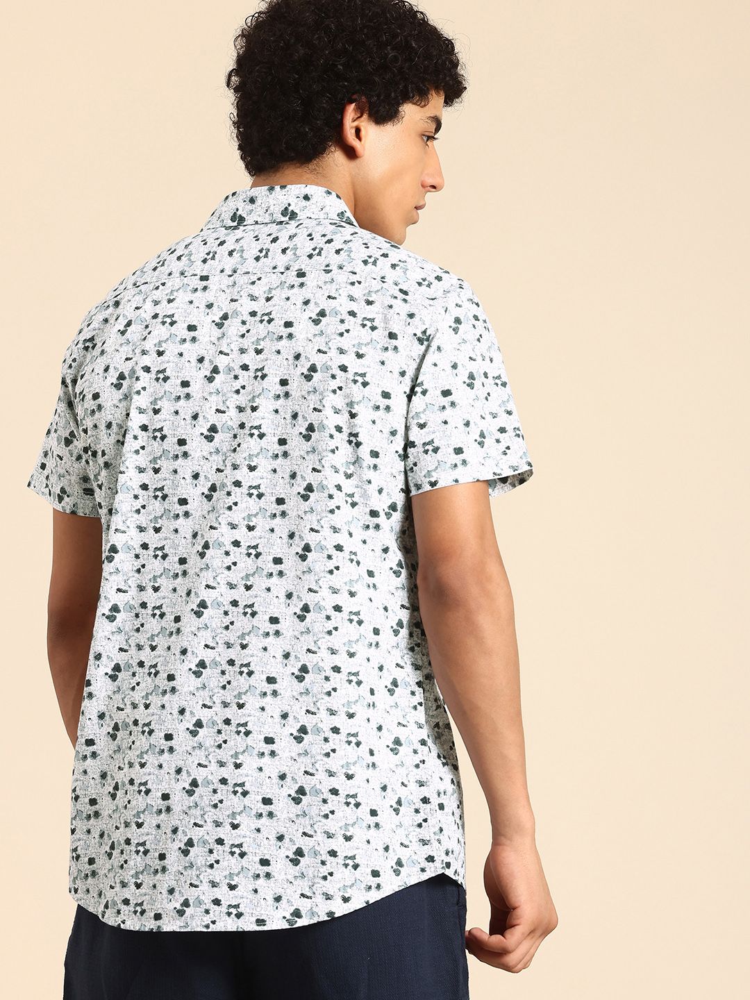 Being Human Pure Cotton Slim Fit Opaque Printed Casual Shirt