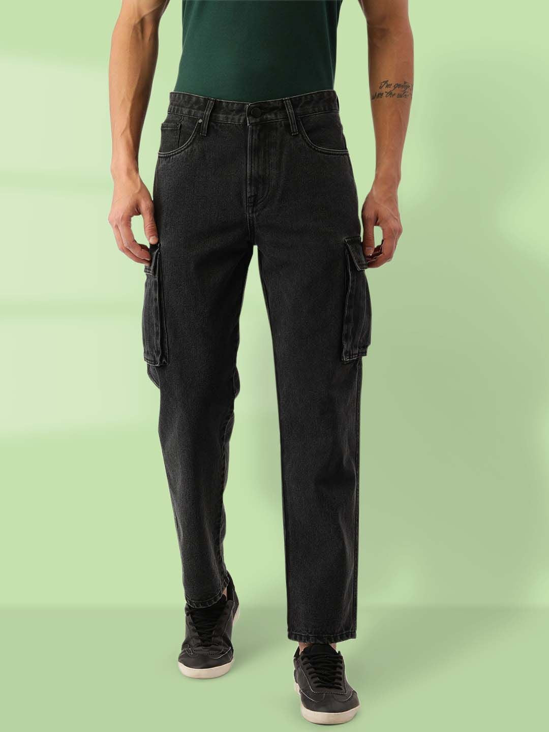 Bene Kleed Men Pure Cotton Relax Fit Denim Cargos