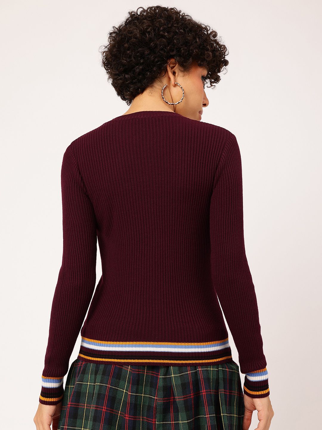 DressBerry Pure Acrylic Ribbed Pullover