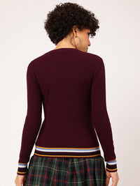 DressBerry Pure Acrylic Ribbed Pullover