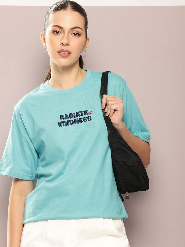 DILLINGER Typography Printed Oversized Pure Cotton T-shirt