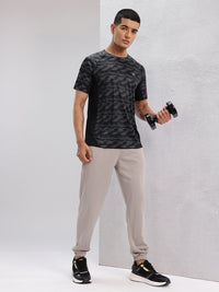 HRX by Hrithik Roshan Abstract Print Rapid-Dry Training T-shirt