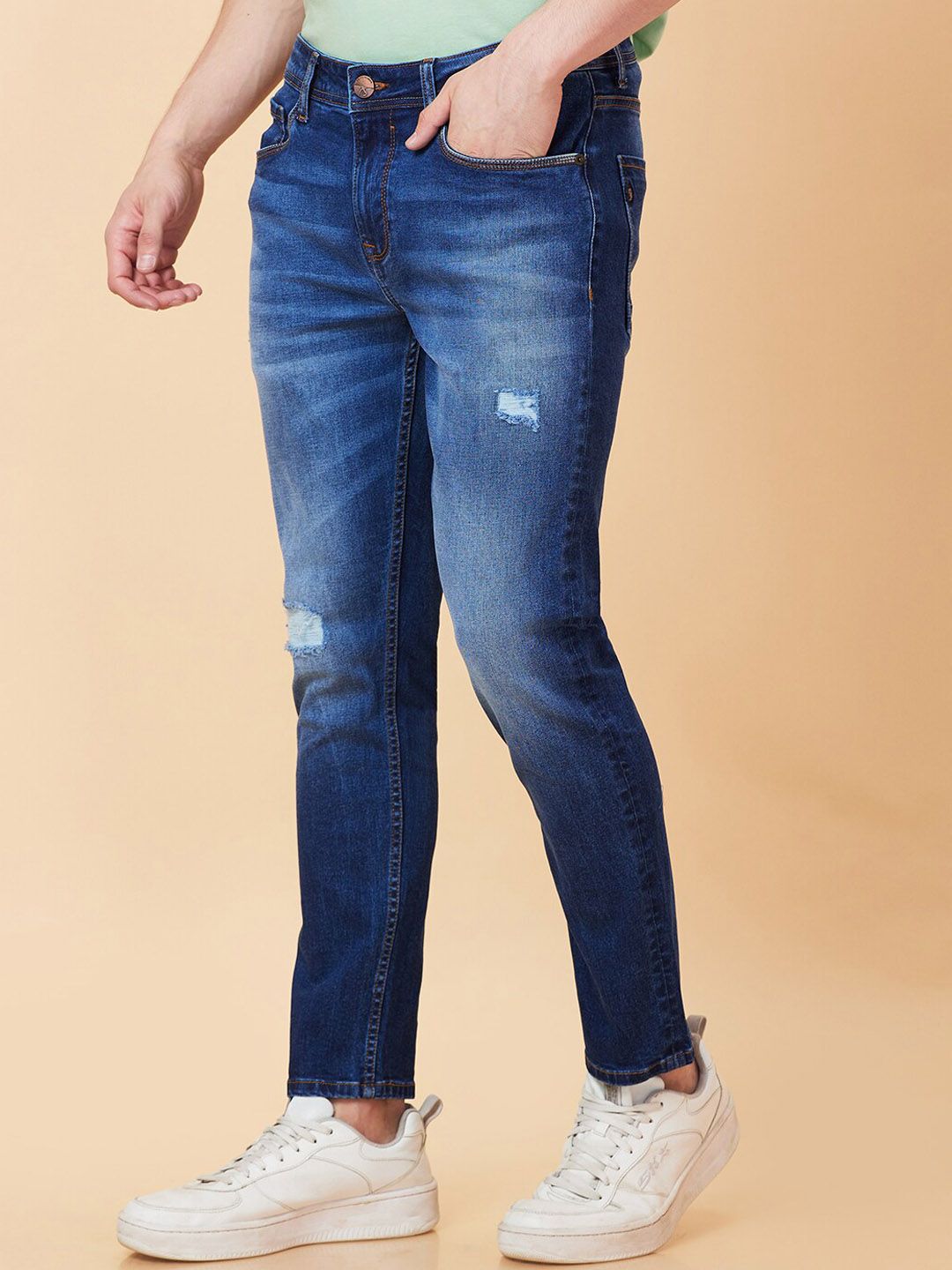 Being Human Men Mildly Distressed Heavy Fade Jeans