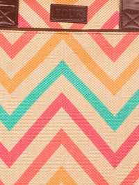 ZOUK Unisex Multicoloured Printed Vegan Leather 16 Inch  Laptop Bag