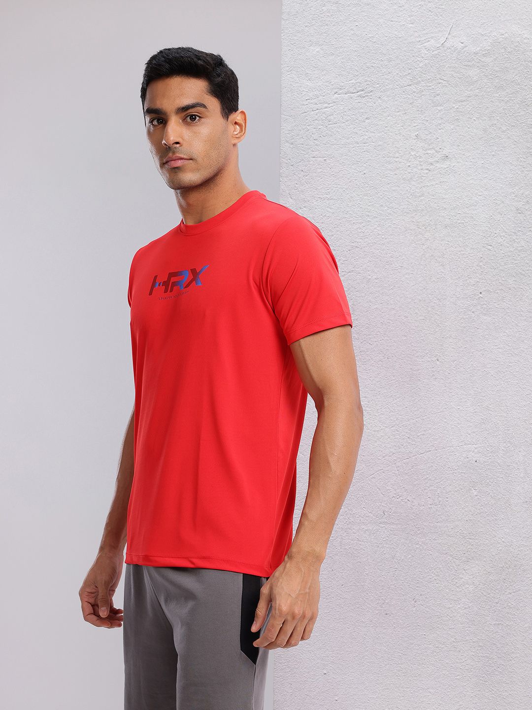 HRX by Hrithik Roshan Brand Logo Print Rapid-Dry Training T-shirt