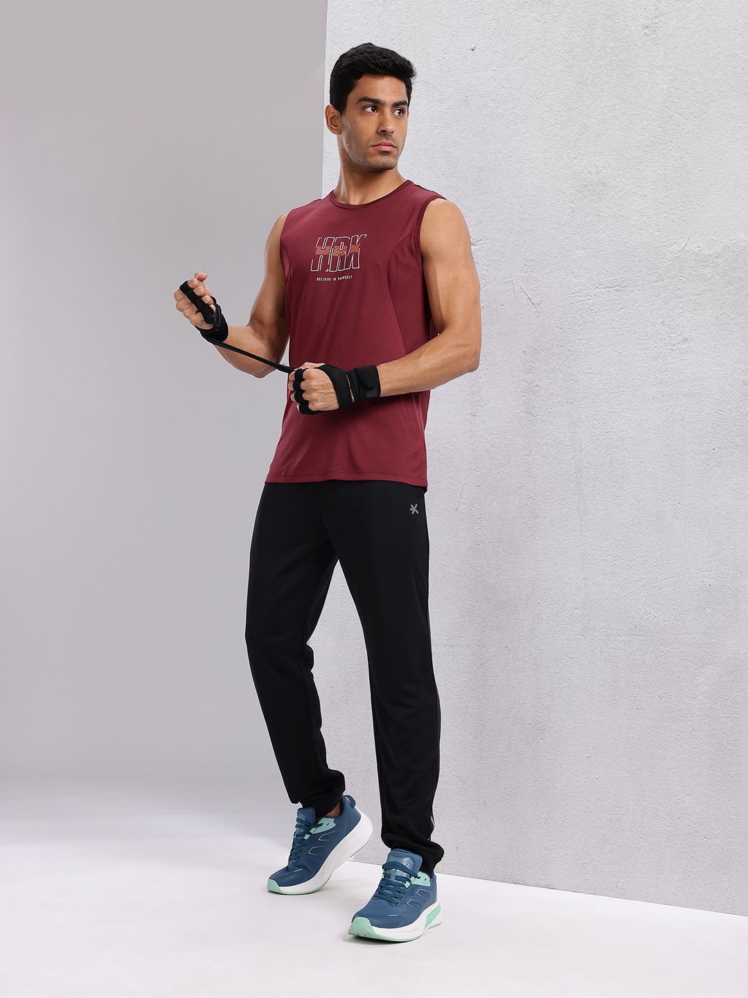 HRX by Hrithik Roshan Men Printed Rapid-Dry Training T-shirt